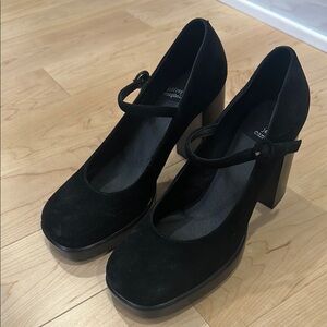 Jeffrey Campbell Black Sandals with Chunky Heel